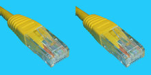 Kat.6 UTP Patchkabel, gelb 1,0m