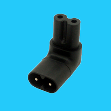 Winkeladapter "up/down" IEC60320 Stecker C8 auf Buchse C7