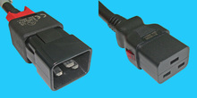 zLock C19/C20 Kabel 1,5m schwarz, 3x 3,31mm²