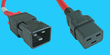 zLock C19/C20 Kabel 1,0m rot, 3x 3,31mm²