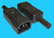 Gerätestecker  IEC 320 C14 schwarz, schraub