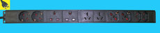 19" PDU International Mix, 1HE, 3m, T12