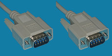 9M/9M 1m RS232 Nullmodemkabel, beige
