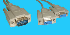9M/9F+9F Y-Kabel 1:1 2x 0,2m beige
