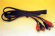 2x RCA Verlängerungskabel schwarz, 5m