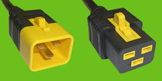 6x APC kompatibles Kabel IEC C19/C20 3m sz/yl