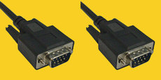 LSZH D-Sub Kabel D9M/M schwarz 1m, 1:1