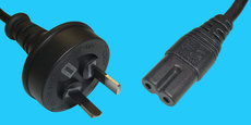 Netzkabel Australien/C7 2x0,75mm² 2m schwarz