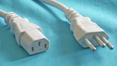 Netzkabel Brasilien/C13 2m 3x1mm² weiss