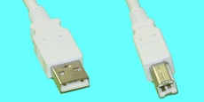 A/B 1,0m USB 2.0 Anschlusskabel weiss