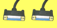 25F/25F D-Sub Kabel schwarz 12m, 1:1