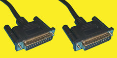 25M/25M D-Sub Kabel schwarz 5m, 1:1