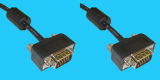 15M/15M 1,8m Slimline-VGA Kabel m/Ferrit