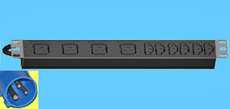 19" Rack PDU, 6xC13+4xC19 Kabel 2,5m+CEE16 Stecker