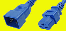 Netzkabel C20/C21, 20A/250V, 1,8m blau, 4,0mm², 105º