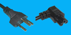 Netzkabel für Notebook T12/C5 90º 3m 3-pol schwarz