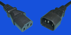 Verlängerungskabel C13/C14 1,75m schwarz, 1mm²