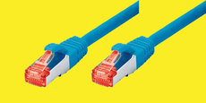 Kat.6 S/FTP-Patchkabel, blau 1m