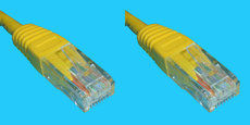 Kat.6 UTP Patchkabel, gelb 40m