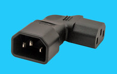 Winkeladapter C13/C14, 90º vertikal nach Rechts